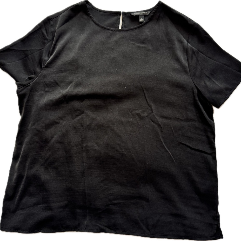 Banana Republic Satiny Black Blouse